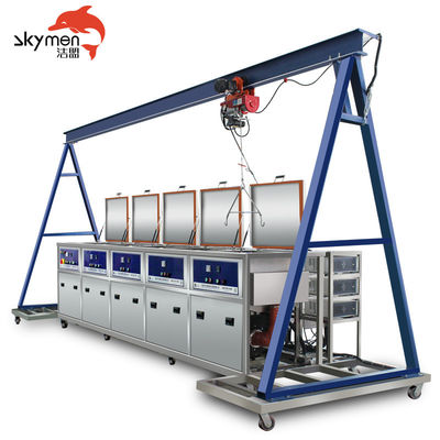 QUALITÄT  4 Station Ultrasonic Cleaning System for Safety Value Components With Gantry FABRIK