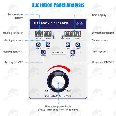 Skymen JP-120ST 38L Hochleistungsdigitaler industrieller Ultraschallreiniger mit Edelstahlbehälter für DPF-Filterblock