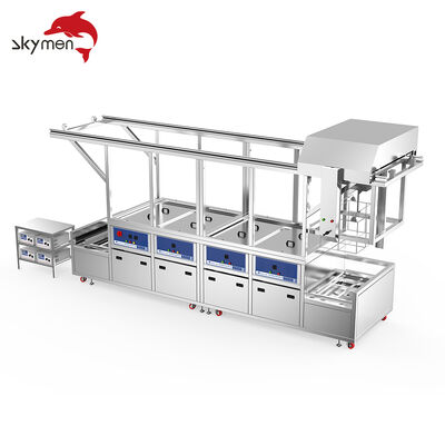 Semi-Automatic Multi-Tank Ultrasonic Cleaning Machine with Motorized Lift & Transfer System