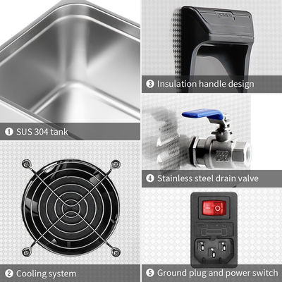 Ultraschallreiniger 600W 30L SUS304 Benchtop für Hardware-Teile