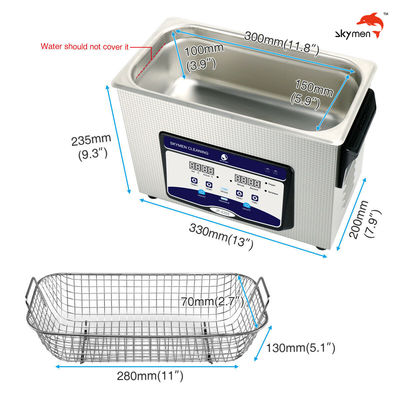 1,19 Gallone 200W erhitzte Ultraschallreiniger für Luftkompressor-Teile