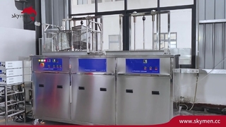 Zweistufige Ultraschall-Reinigungsmaschine mit Walze